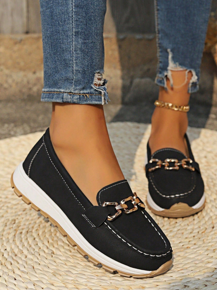 Giorgia — Mocassini Donna Scamosciati con Catena e Suola Platform, Lina Milano