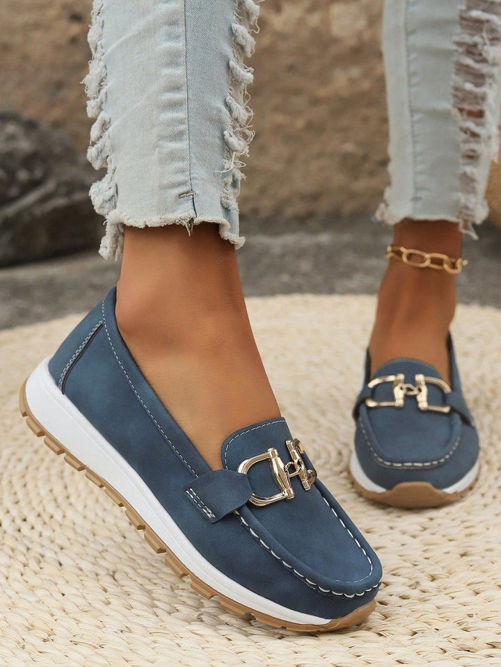 Giorgia — Mocassini Donna Scamosciati con Catena e Suola Platform, Lina Milano