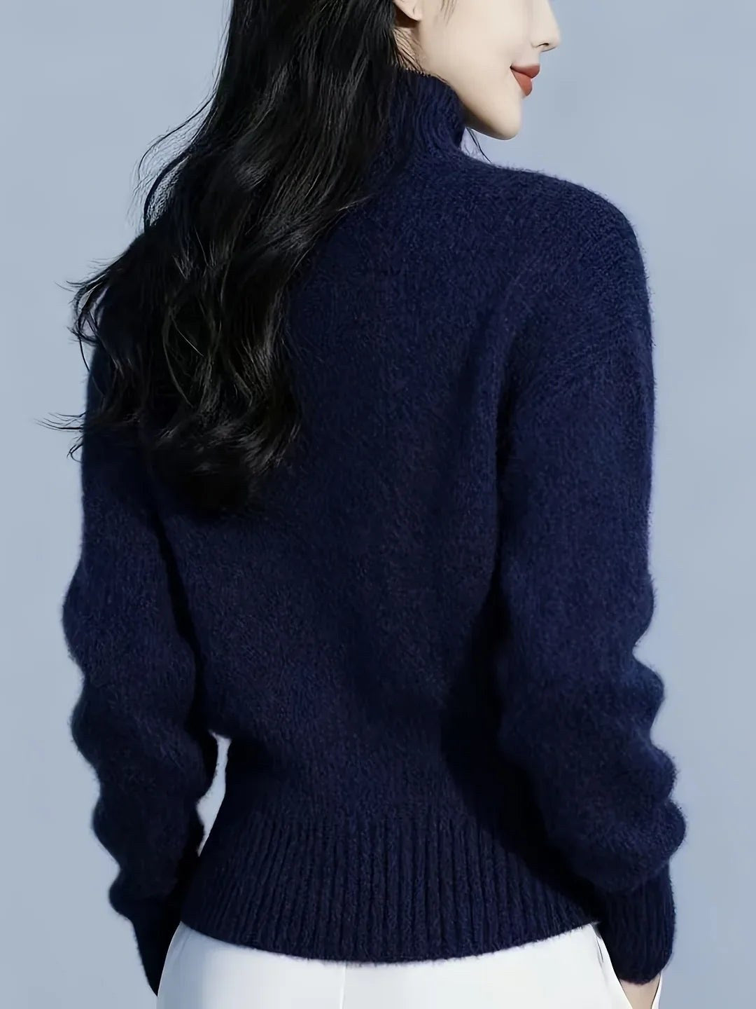 Gisella — Cardigan Donna Elegante con Collo a Lupetto e Bottoni, Lina Milano