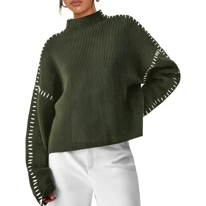 Giuliana — Dolcevita Donna Oversize con Cuciture su Spalle e Polsi, Lina Milano