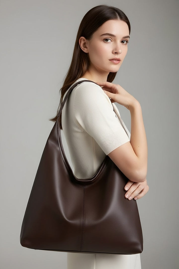 Irma — Borsa Donna a Spalla Morbida con Tasca Interna Grande, Lina Milano