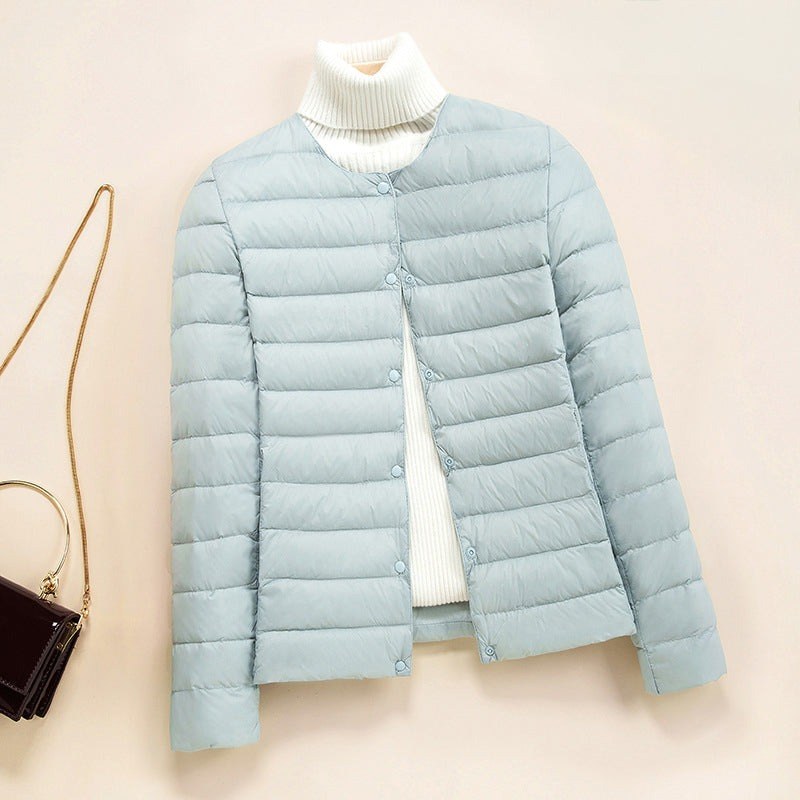 Isabella — Piumini 100 Grammi Donna Corti Girocollo Leggeri con Zip, Lina Milano