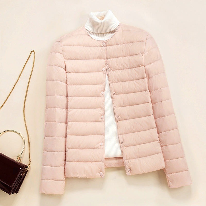 Isabella — Piumini 100 Grammi Donna Corti Girocollo Leggeri con Zip, Lina Milano
