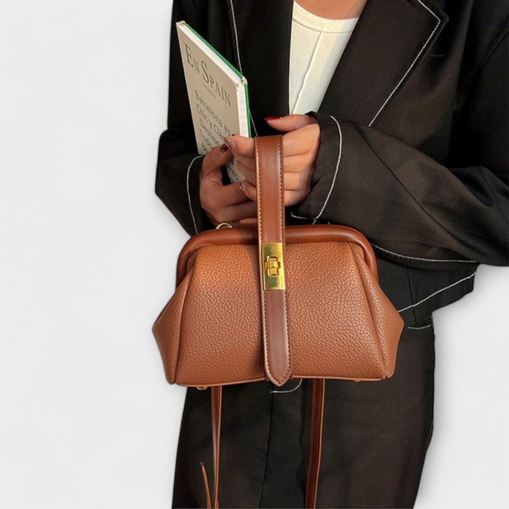 Lidia — Borsa Donna a Mano Mini Rigida con Manico e Tracolla Sottile, Lina Milano