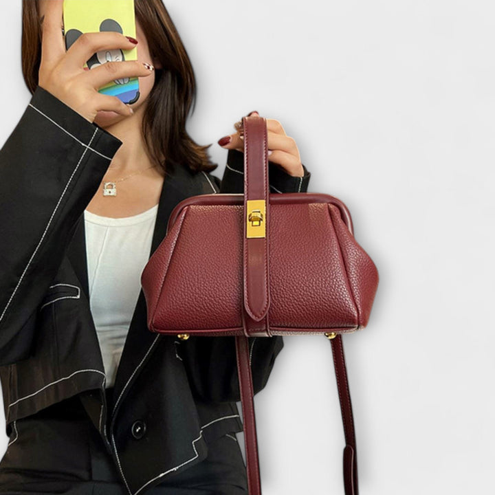 Lidia — Borsa Donna a Mano Mini Rigida con Manico e Tracolla Sottile, Lina Milano