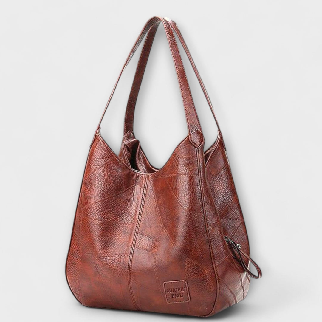 Liliana — Borsa Donna Grande a Spalla Hobo con Manici e Cerniera, Lina Milano