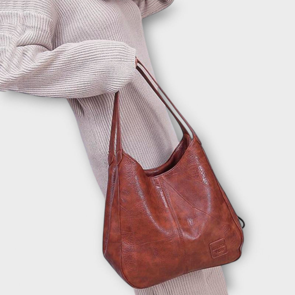 Liliana — Borsa Donna Grande a Spalla Hobo con Manici e Cerniera, Lina Milano