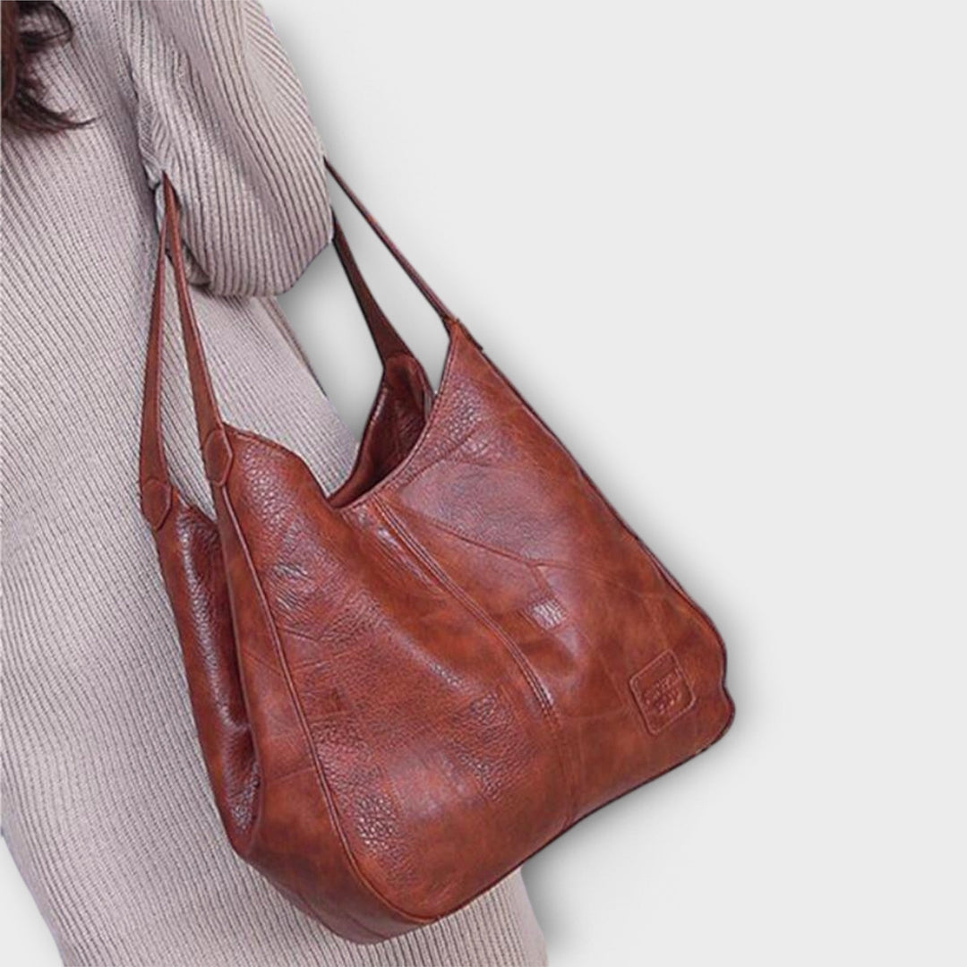 Liliana — Borsa Donna Grande a Spalla Hobo con Manici e Cerniera, Lina Milano