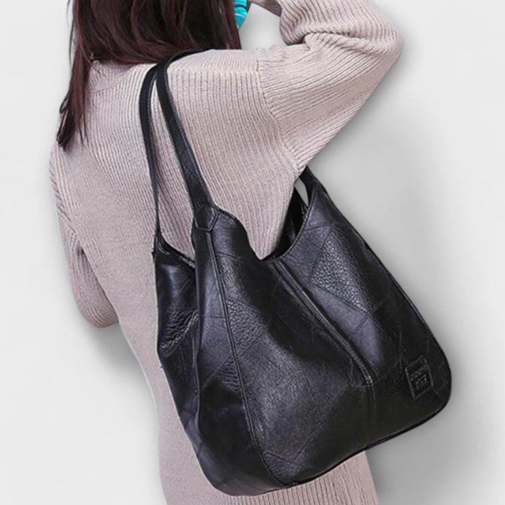 Liliana — Borsa Donna Grande a Spalla Hobo con Manici e Cerniera, Lina Milano