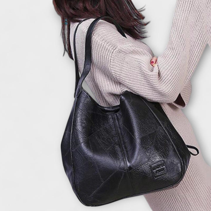 Liliana — Borsa Donna Grande a Spalla Hobo con Manici e Cerniera, Lina Milano