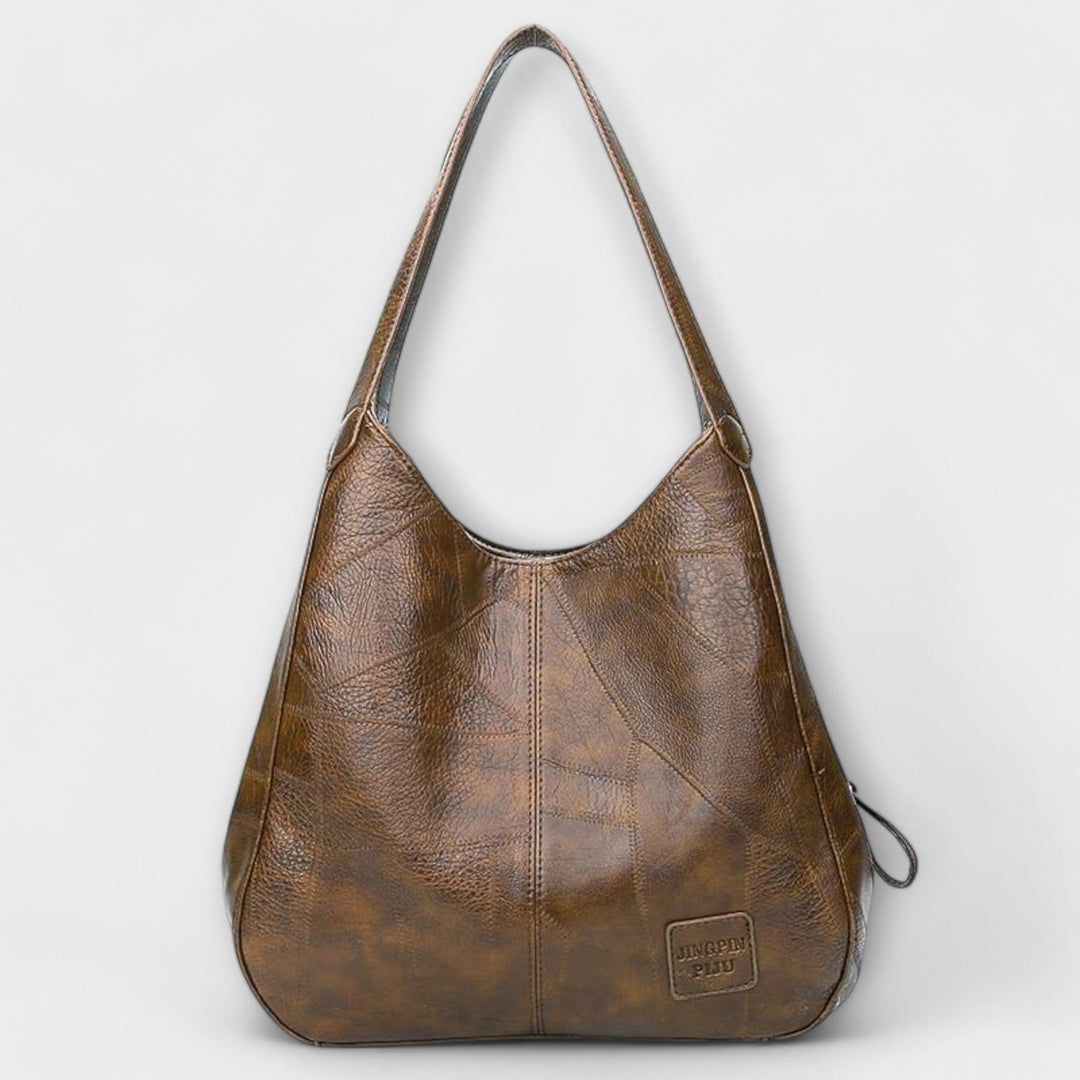 Liliana — Borsa Donna Grande a Spalla Hobo con Manici e Cerniera, Lina Milano