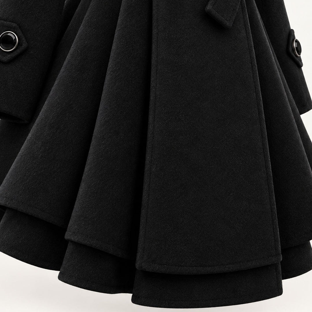 Luciana — Cappotto Donna Invernale Doppiopetto con Collo in Pelliccia, Lina Milano
