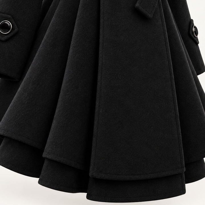 Luciana — Cappotto Donna Invernale Doppiopetto con Collo in Pelliccia, Lina Milano