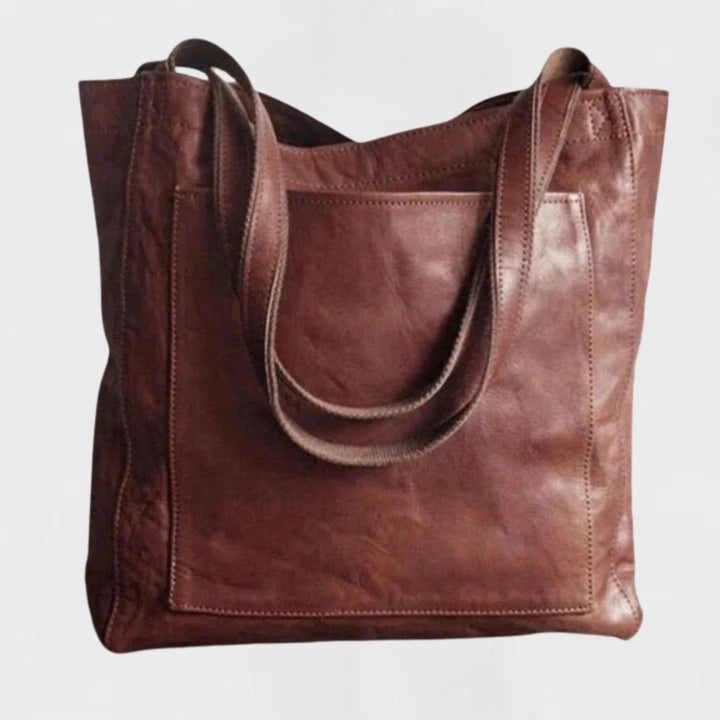 Lucrezia — Borsa Donna Shopper Grande Morbida con Tasca Frontale, Lina Milano