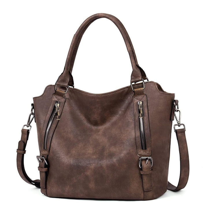 Maura — Borsa Donna in Ecopelle con Tracolla e Zip Frontali, Lina Milano