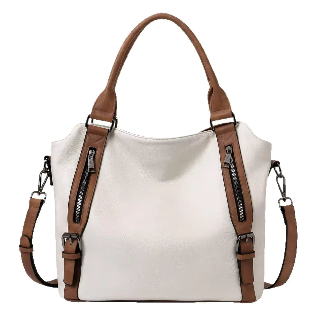 Maura — Borsa Donna in Ecopelle con Tracolla e Zip Frontali, Lina Milano