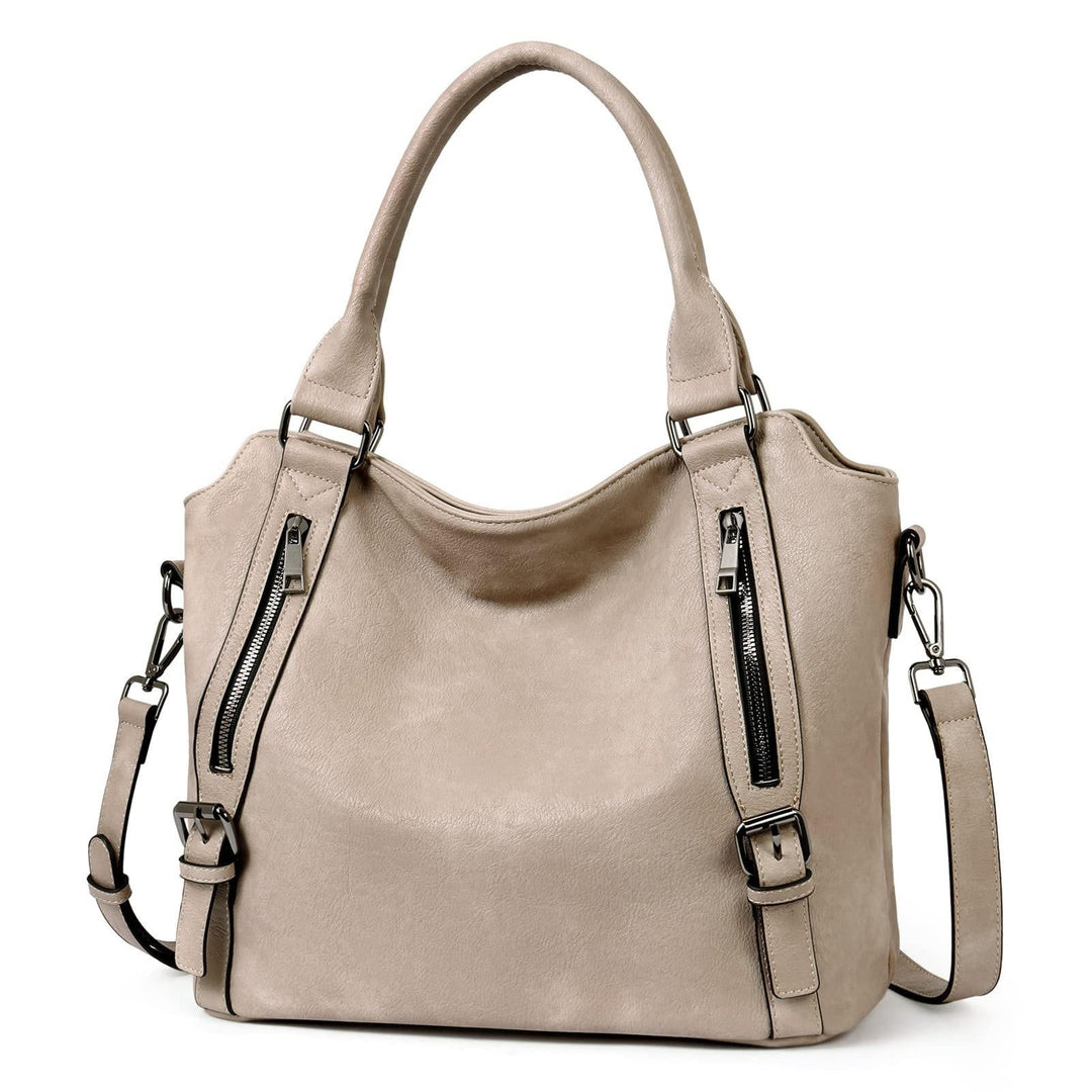 Maura — Borsa Donna in Ecopelle con Tracolla e Zip Frontali, Lina Milano