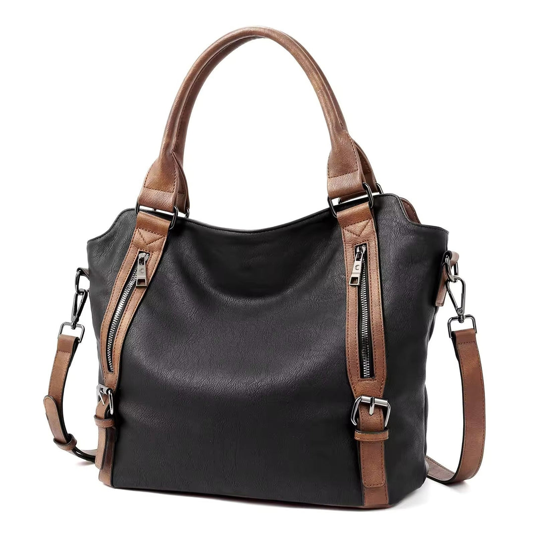Maura — Borsa Donna in Ecopelle con Tracolla e Zip Frontali, Lina Milano