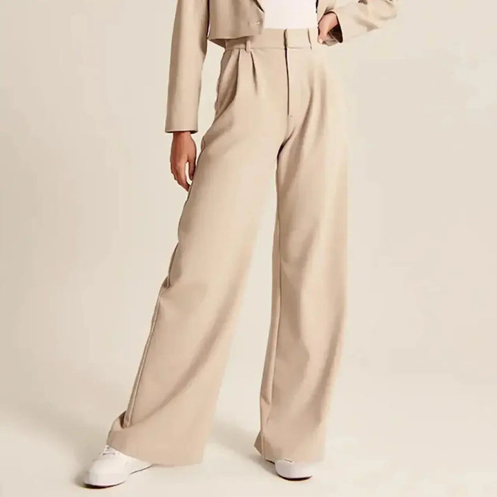 Melissa — Pantaloni Palazzo in Lana Donna Larghi a Vita Alta, Lina Milano
