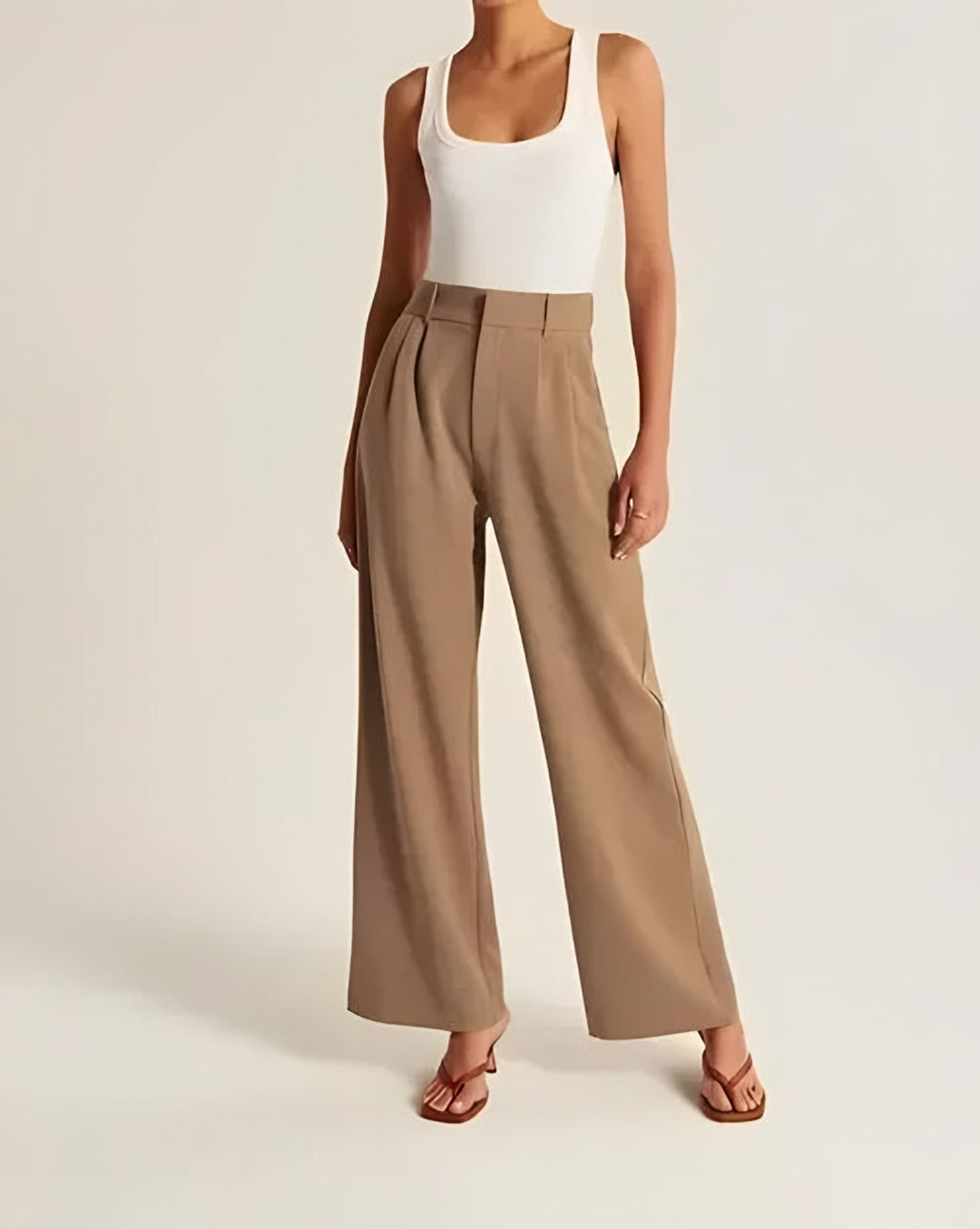 Melissa — Pantaloni Palazzo in Lana Donna Larghi a Vita Alta, Lina Milano