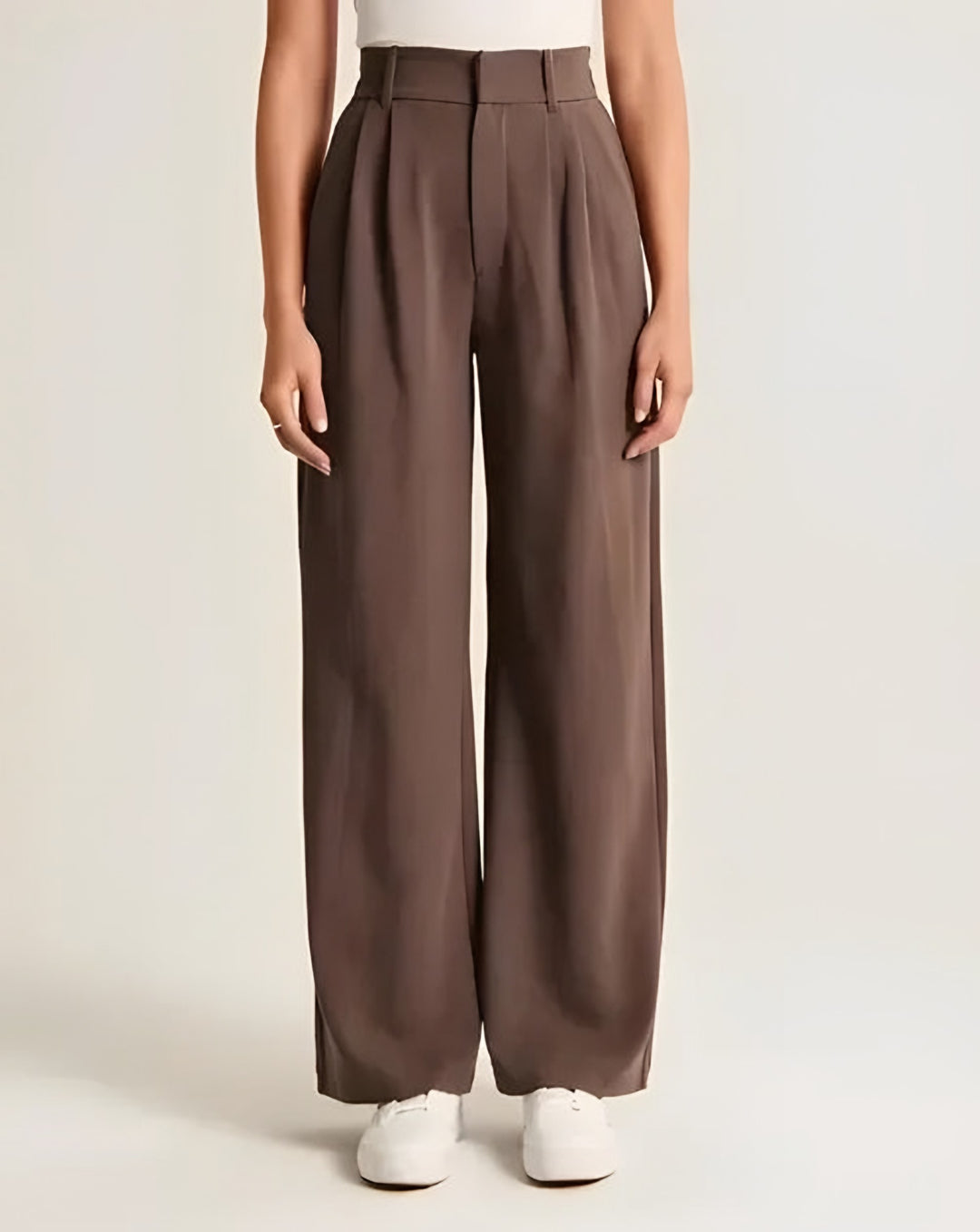 Melissa — Pantaloni Palazzo in Lana Donna Larghi a Vita Alta, Lina Milano