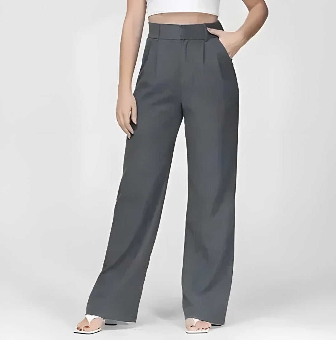Melissa — Pantaloni Palazzo in Lana Donna Larghi a Vita Alta, Lina Milano