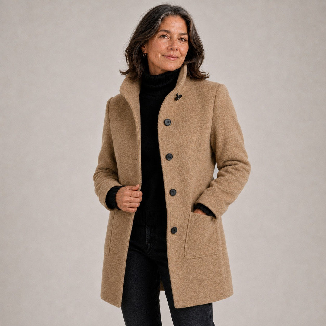 Mirella — Cappotti Donna in Misto Lana Classici con Bottoni, Lina Milano
