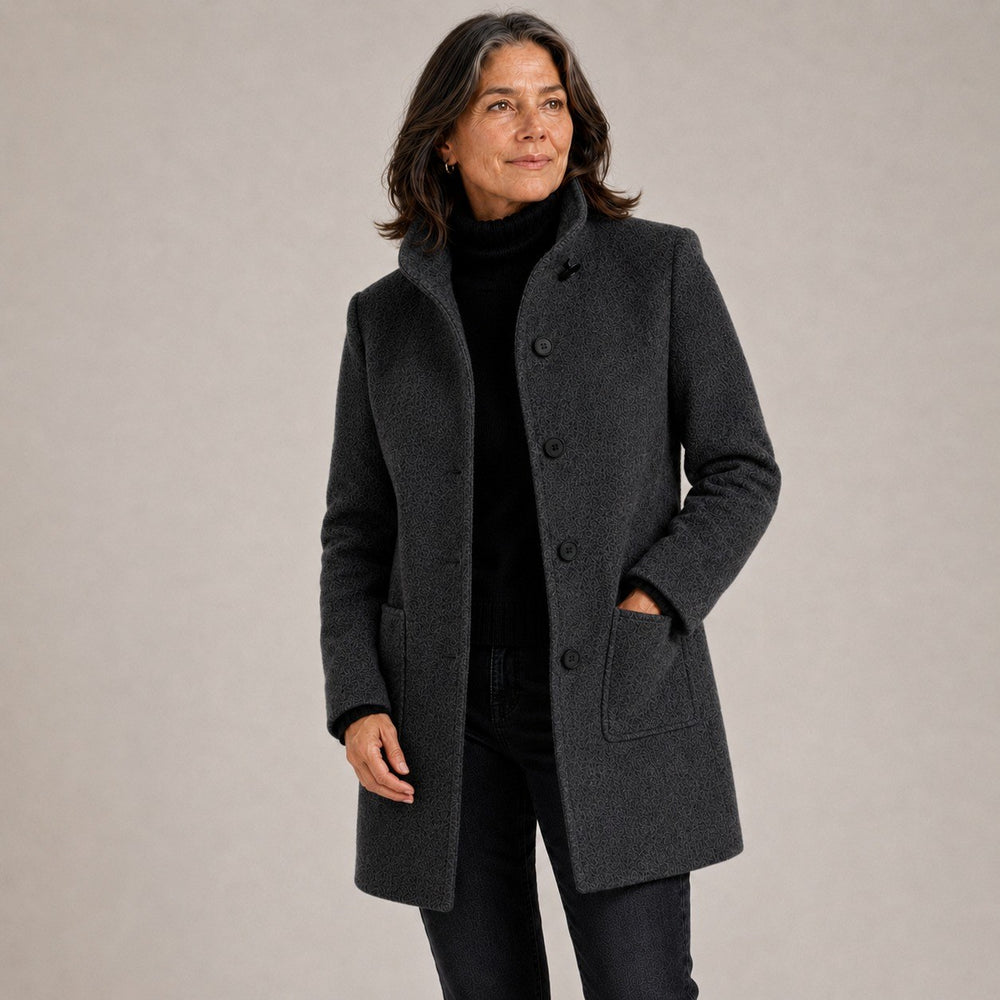 Mirella — Cappotti Donna in Misto Lana Classici con Bottoni, Lina Milano