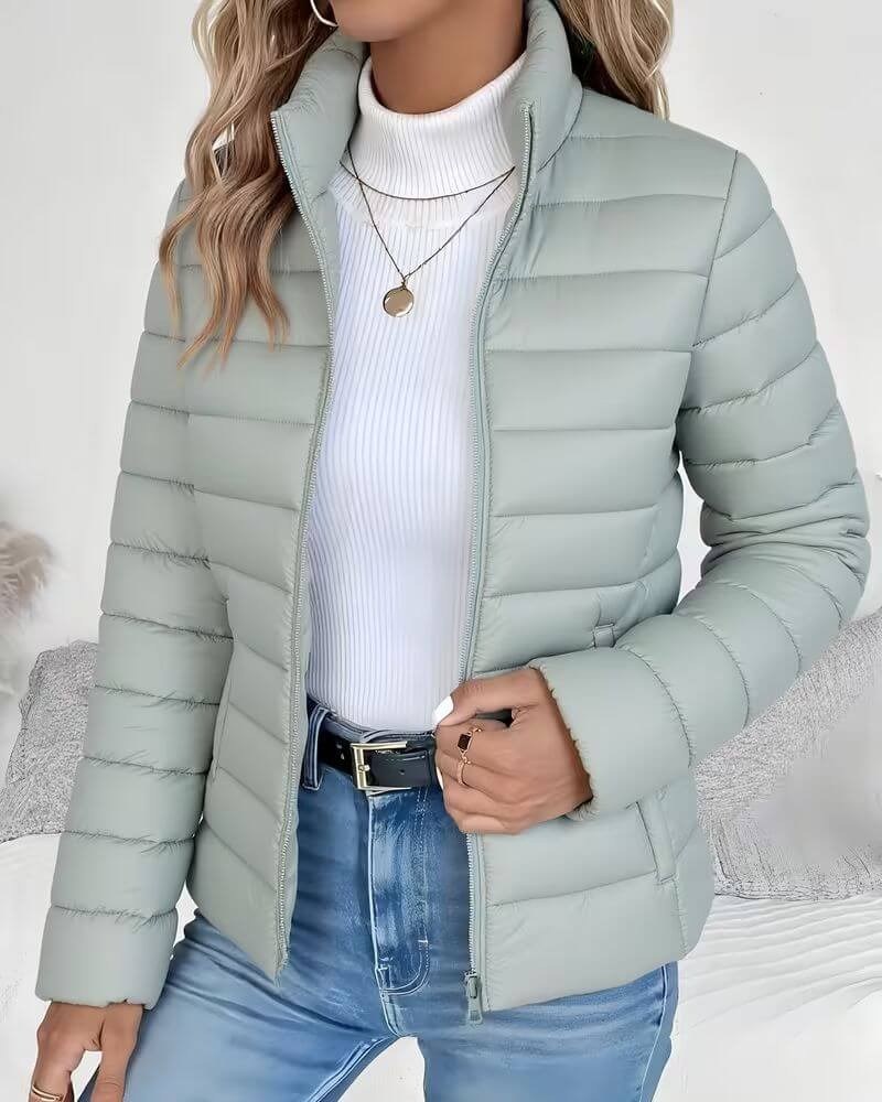 Nicla — Piumino Donna Invernale Corto con Collo Alto e Zip, Lina Milano