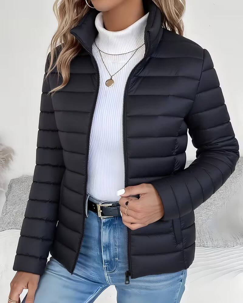 Nicla — Piumino Donna Invernale Corto con Collo Alto e Zip, Lina Milano