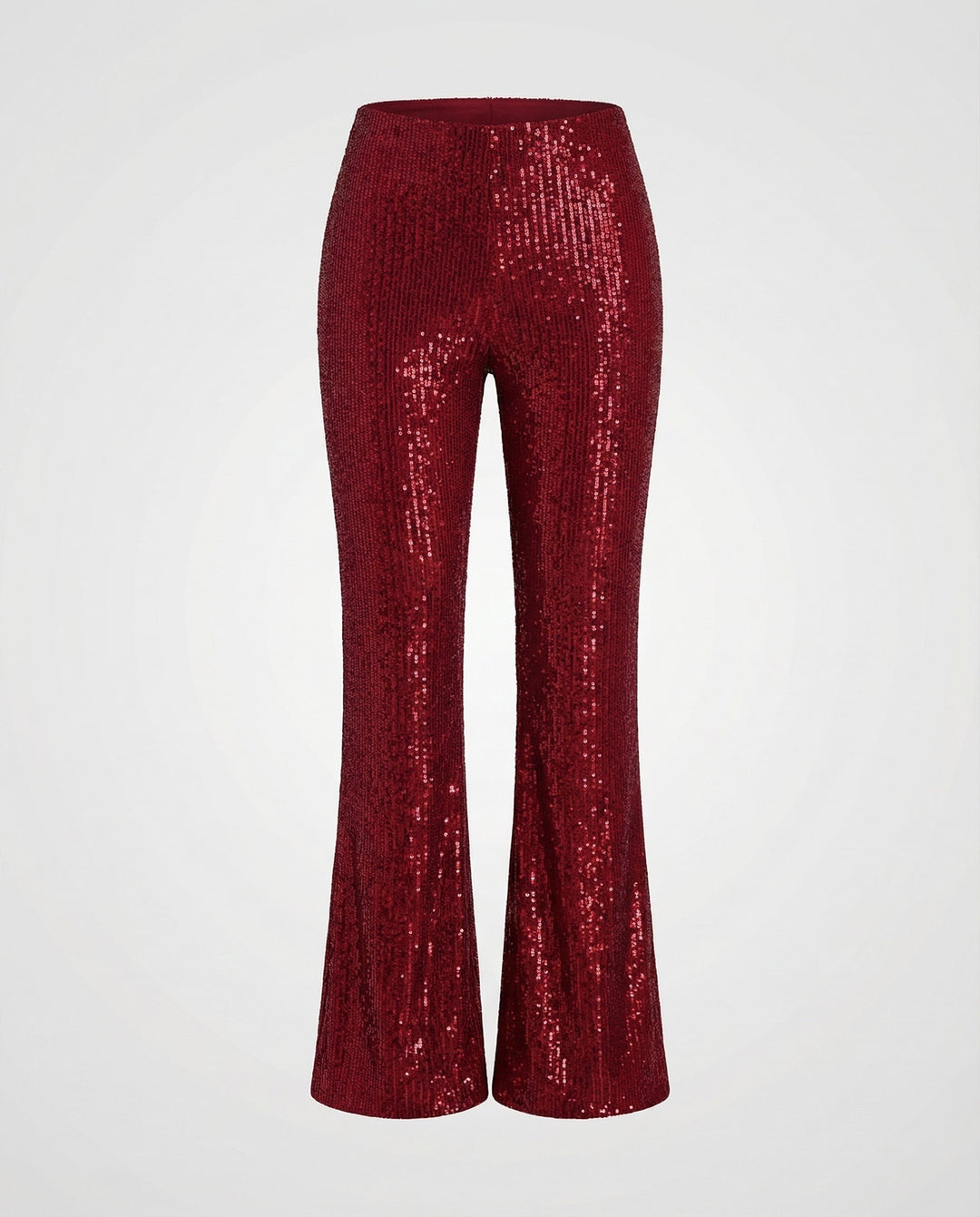 Nicoletta — Pantaloni con Paillettes Donna a Zampa a Vita Alta da Sera, Lina Milano