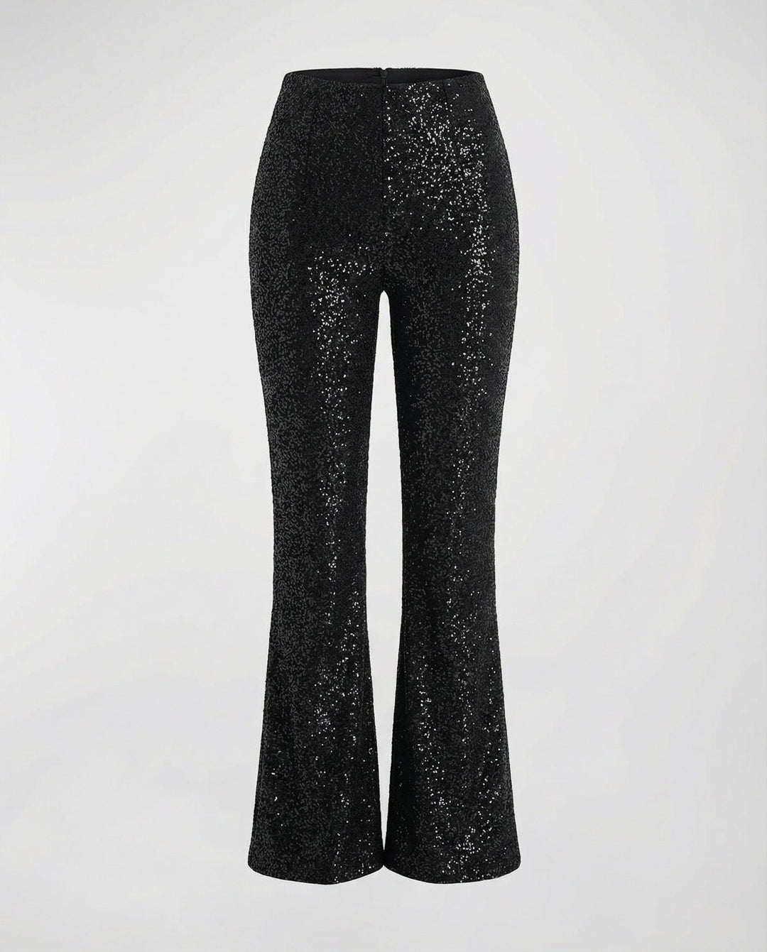Nicoletta — Pantaloni con Paillettes Donna a Zampa a Vita Alta da Sera, Lina Milano
