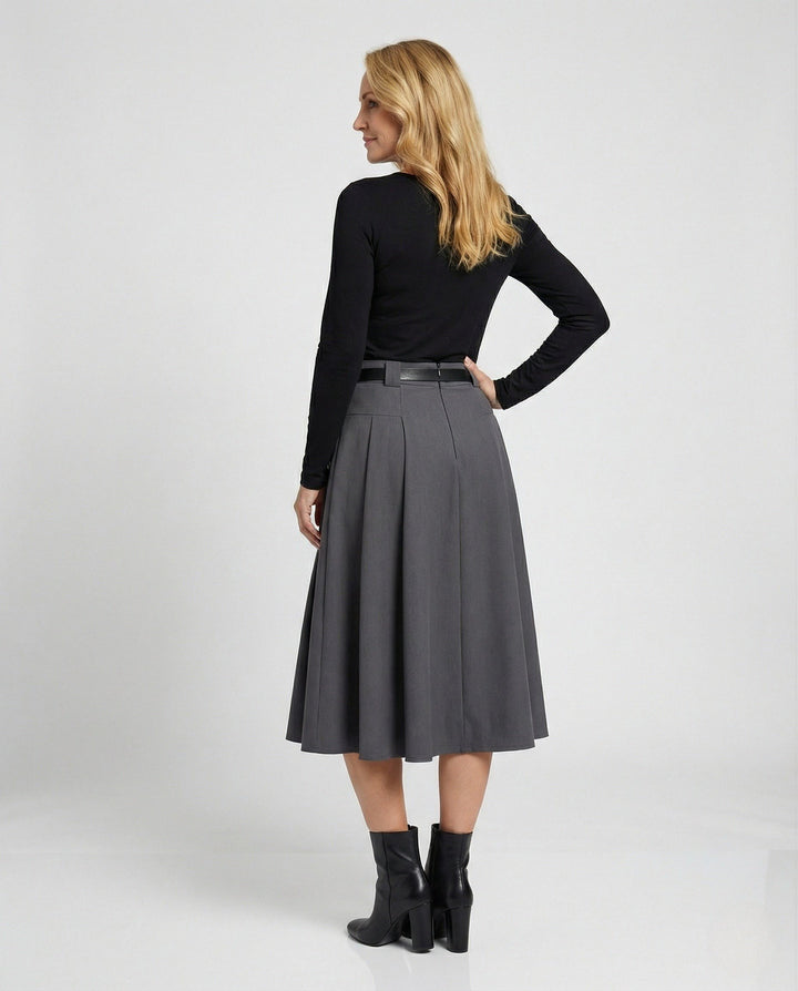 Noemi — Gonne Longuette Donna a Pieghe con Cintura Linea ad A, Lina Milano