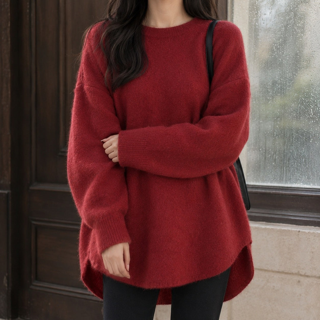 Nora — Maglione in Cashmere Donna Oversize Girocollo, Lina Milano
