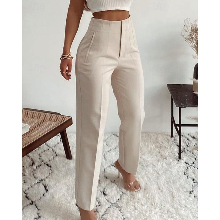 Oriana — Pantaloni Donna Eleganti da Ufficio a Vita Alta con Gamba Stretta, Lina Milano