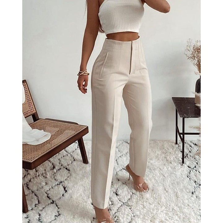 Oriana — Pantaloni Donna Eleganti da Ufficio a Vita Alta con Gamba Stretta, Lina Milano