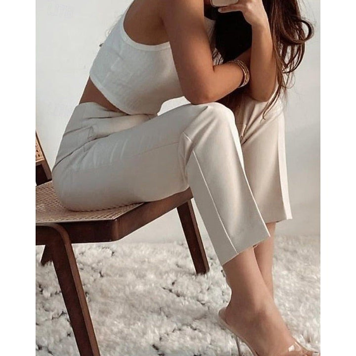 Oriana — Pantaloni Donna Eleganti da Ufficio a Vita Alta con Gamba Stretta, Lina Milano