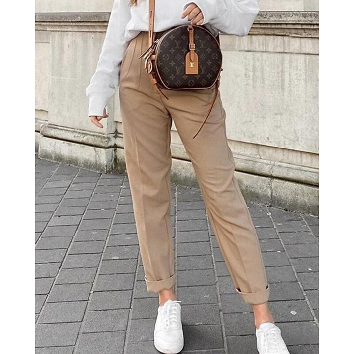 Oriana — Pantaloni Donna Eleganti da Ufficio a Vita Alta con Gamba Stretta, Lina Milano