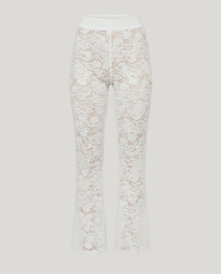 Rachele — Pantalone in Pizzo Donna Elegante a Vita Alta con Gamba Dritta, Lina Milano