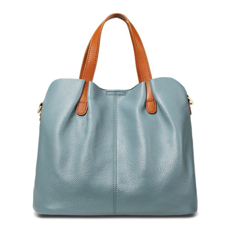 Renata — Borse per Donna Shopper in Ecopelle con Manici in Cuoio e Cerniera, Lina Milano