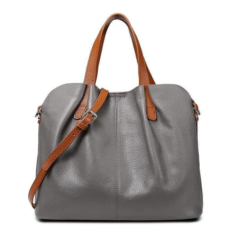 Renata — Borse per Donna Shopper in Ecopelle con Manici in Cuoio e Cerniera, Lina Milano