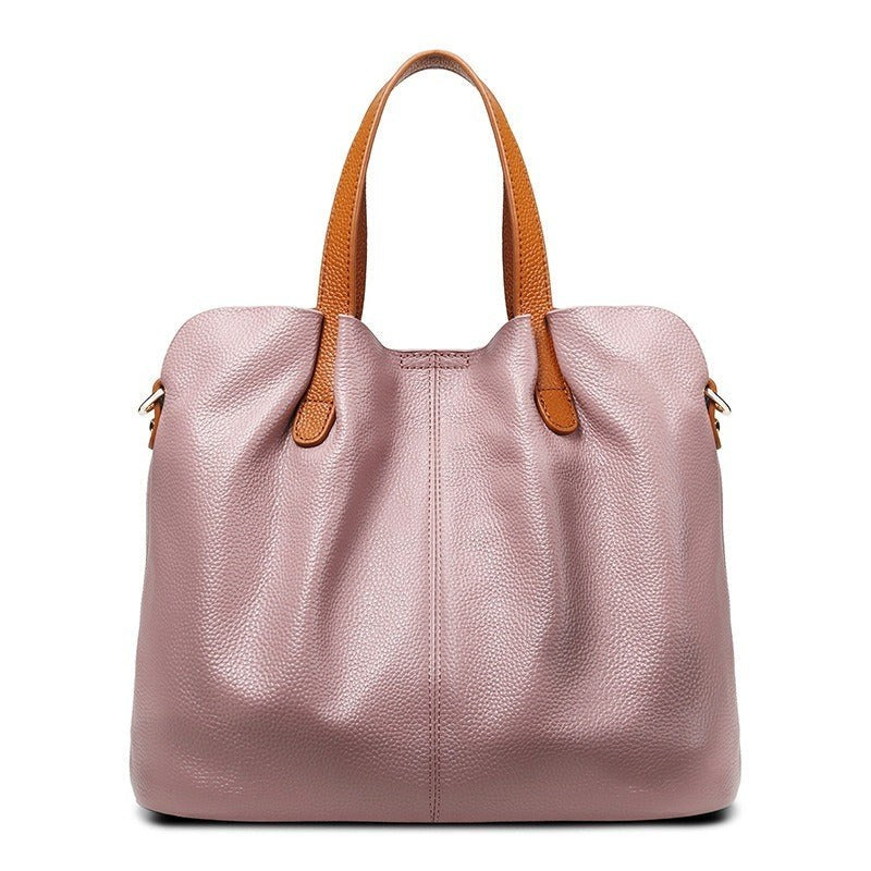 Renata — Borse per Donna Shopper in Ecopelle con Manici in Cuoio e Cerniera, Lina Milano