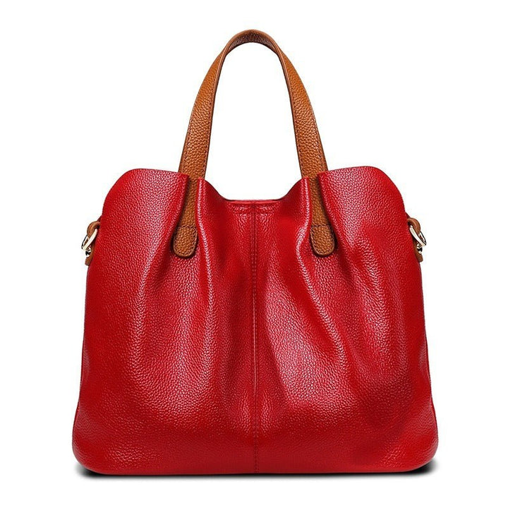 Renata — Borse per Donna Shopper in Ecopelle con Manici in Cuoio e Cerniera, Lina Milano