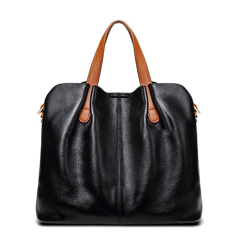 Renata — Borse per Donna Shopper in Ecopelle con Manici in Cuoio e Cerniera, Lina Milano