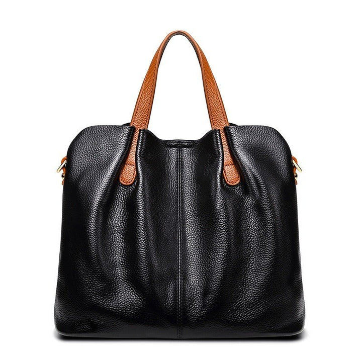 Renata — Borse per Donna Shopper in Ecopelle con Manici in Cuoio e Cerniera, Lina Milano