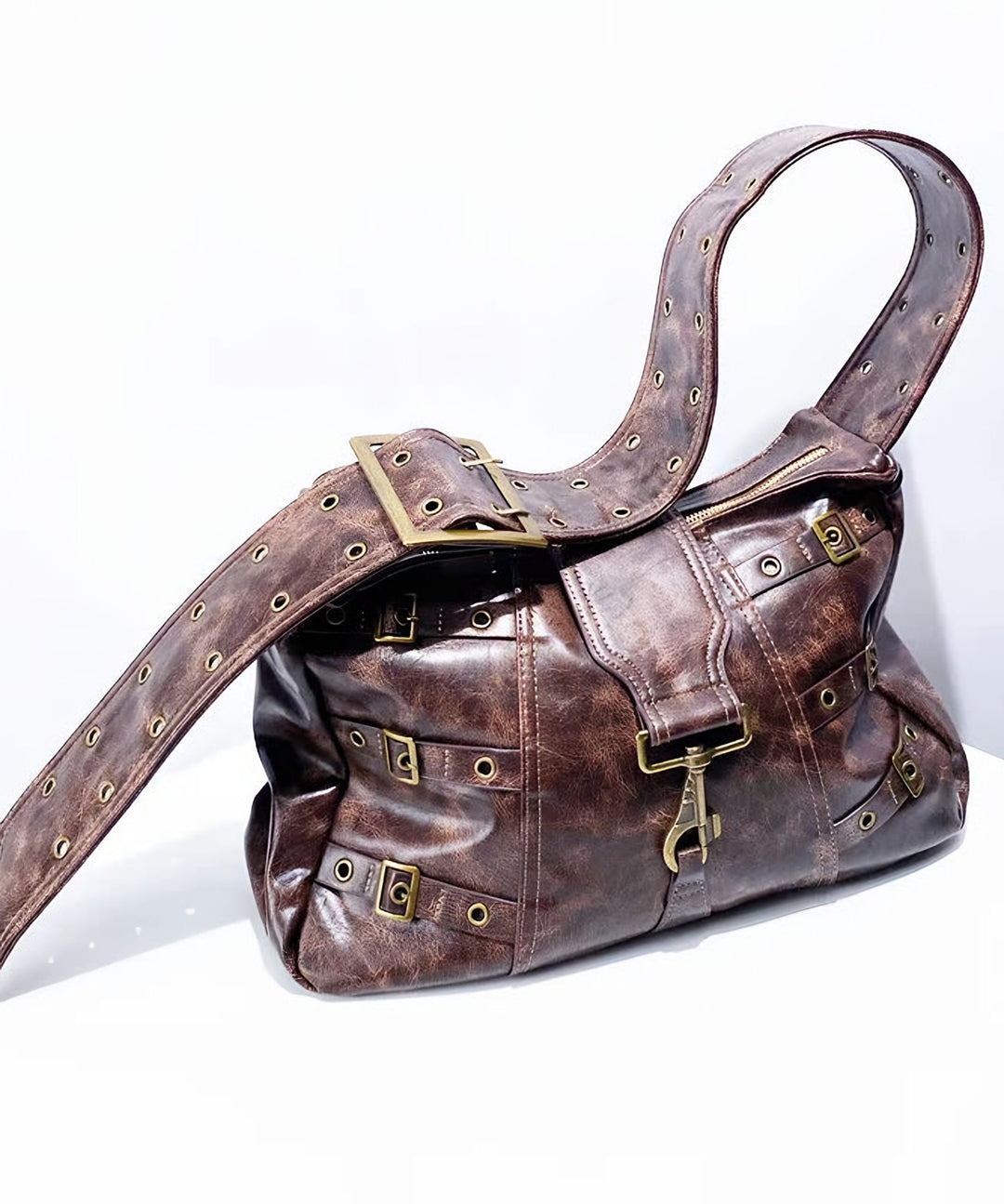 Rossella — Borsa Donna in Ecopelle con Borchie e Tracolla, Lina Milano
