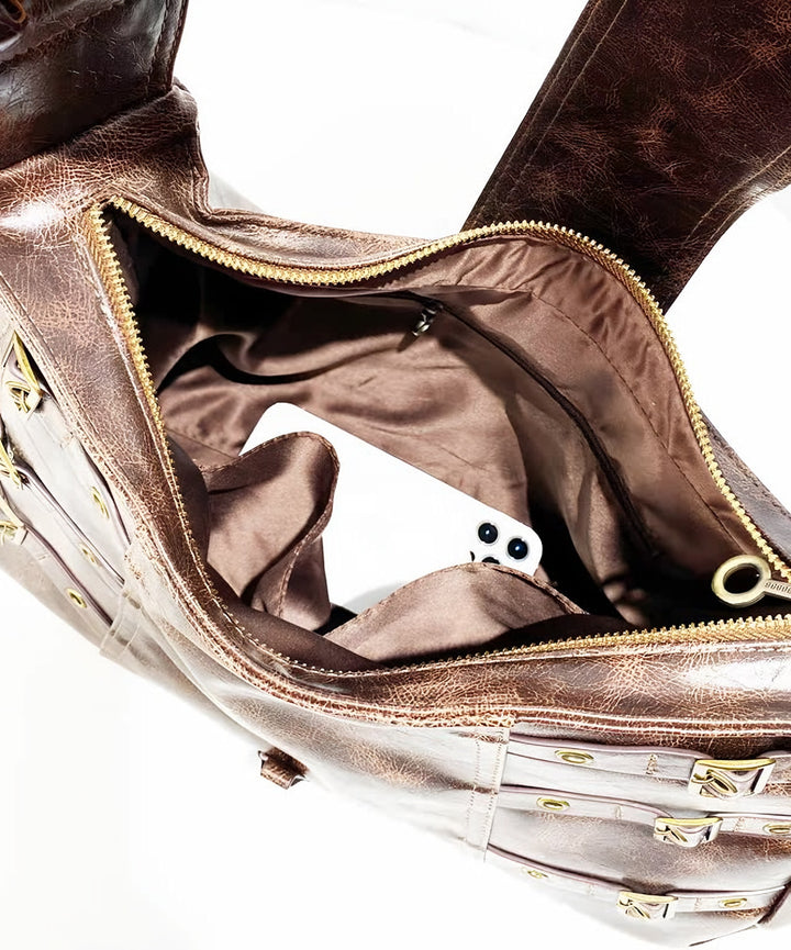 Rossella — Borsa Donna in Ecopelle con Borchie e Tracolla, Lina Milano