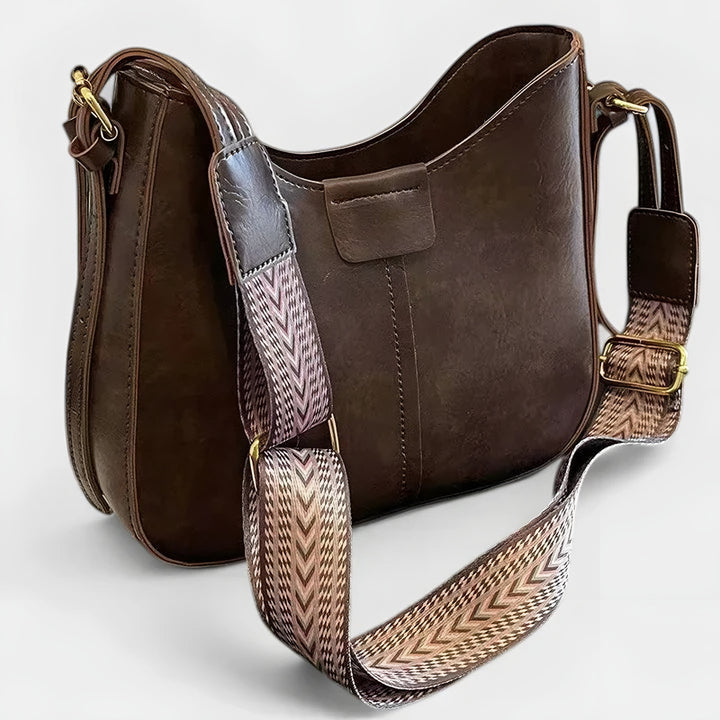 Sabina — Borsa a Spalla Donna a Mezzaluna con Tracolla Larga, Lina Milano