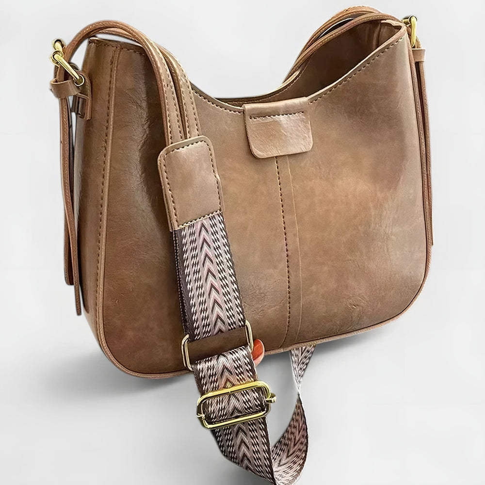 Sabina — Borsa a Spalla Donna a Mezzaluna con Tracolla Larga, Lina Milano