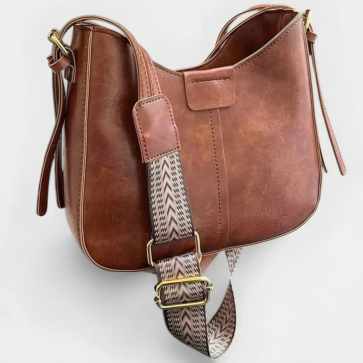 Sabina — Borsa a Spalla Donna a Mezzaluna con Tracolla Larga, Lina Milano